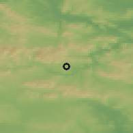 Shaded relief of the 52 km around Lyulyakovo, drawn from the GMTED2010 grid
