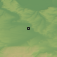 Shaded relief of the 52 km around Malchika, drawn from the GMTED2010 grid
