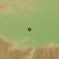 Shaded relief of the 53 km around Malo Konare, drawn from the GMTED2010 grid