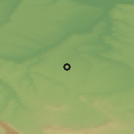 Shaded relief of the 52 km around Malorad, drawn from the GMTED2010 grid
