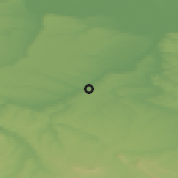 Shaded relief of the 52 km around Manastirishte, drawn from the GMTED2010 grid