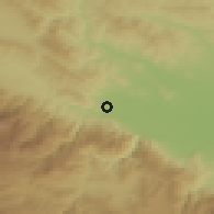 Shaded relief of the 53 km around Menenk'ovo, drawn from the GMTED2010 grid