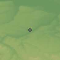 Shaded relief of the 52 km around Mikhaylovo, drawn from the GMTED2010 grid