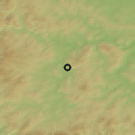 Shaded relief of the 53 km around Momchilgrad, drawn from the GMTED2010 grid
