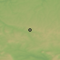 Shaded relief of the 52 km around Mortagonovo, drawn from the GMTED2010 grid