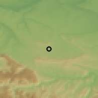 Shaded relief of the 52 km around Mramoren, drawn from the GMTED2010 grid