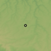 Shaded relief of the 52 km around Benkovski, drawn from the GMTED2010 grid