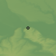 Shaded relief of the 52 km around Nikopol, drawn from the GMTED2010 grid