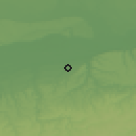 Shaded relief of the 52 km around Nova Cherna, drawn from the GMTED2010 grid