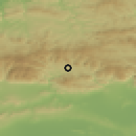 Shaded relief of the 52 km around Novachevo, drawn from the GMTED2010 grid