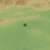 Shaded relief of the 52 km around Nova Zagora, drawn from the GMTED2010 grid