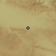 Shaded relief of the 52 km around Novi Khan, drawn from the GMTED2010 grid