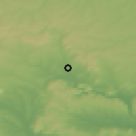 Shaded relief of the 52 km around Novi Pazar, drawn from the GMTED2010 grid