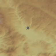Shaded relief of the 53 km around Ognyanovo, drawn from the GMTED2010 grid