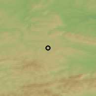 Shaded relief of the 52 km around Omurtag, drawn from the GMTED2010 grid