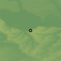 Shaded relief of the 52 km around Oresh, drawn from the GMTED2010 grid
