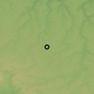 Shaded relief of the 52 km around Orlyak, drawn from the GMTED2010 grid