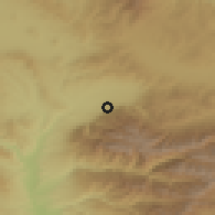 Shaded relief of the 53 km around Ovchartsi, drawn from the GMTED2010 grid