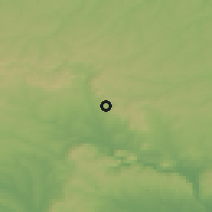 Shaded relief of the 52 km around Pamukchii, drawn from the GMTED2010 grid
