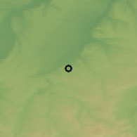 Shaded relief of the 52 km around Petyrnitsa, drawn from the GMTED2010 grid