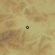 Shaded relief of the 53 km around Piperkov Chiflik, drawn from the GMTED2010 grid