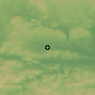Shaded relief of the 52 km around Blyskovo, drawn from the GMTED2010 grid
