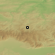 Shaded relief of the 52 km around Plachkovtsi, drawn from the GMTED2010 grid