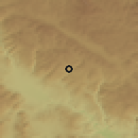 Shaded relief of the 53 km around Pletena, drawn from the GMTED2010 grid