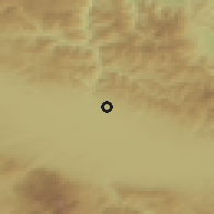 Shaded relief of the 52 km around Podgumer, drawn from the GMTED2010 grid