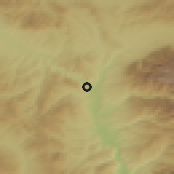 Shaded relief of the 53 km around Boboshevo, drawn from the GMTED2010 grid