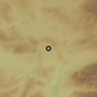 Shaded relief of the 52 km around Bobov Dol, drawn from the GMTED2010 grid