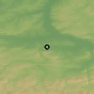 Shaded relief of the 52 km around Pyrvomaytsi, drawn from the GMTED2010 grid