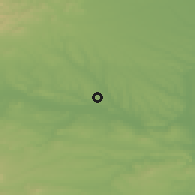 Shaded relief of the 53 km around Radievo, drawn from the GMTED2010 grid