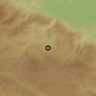 Shaded relief of the 53 km around Rakitovo, drawn from the GMTED2010 grid