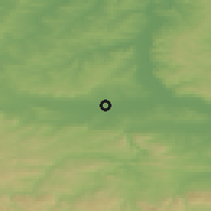 Shaded relief of the 52 km around Resen, drawn from the GMTED2010 grid