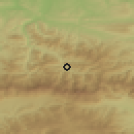 Shaded relief of the 52 km around Ribaritsa, drawn from the GMTED2010 grid
