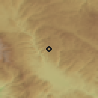 Shaded relief of the 53 km around Ribnovo, drawn from the GMTED2010 grid