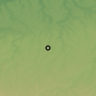 Shaded relief of the 52 km around Boil, drawn from the GMTED2010 grid