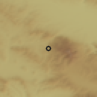 Shaded relief of the 52 km around Rudartsi, drawn from the GMTED2010 grid