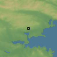 Shaded relief of the 52 km around Rudnik, drawn from the GMTED2010 grid