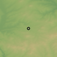 Shaded relief of the 53 km around Bolyarovo, drawn from the GMTED2010 grid