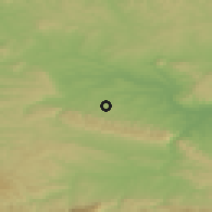 Shaded relief of the 52 km around Ruets, drawn from the GMTED2010 grid