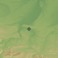 Shaded relief of the 52 km around Ruptsi, drawn from the GMTED2010 grid