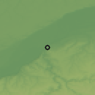 Shaded relief of the 52 km around Ruse, drawn from the GMTED2010 grid
