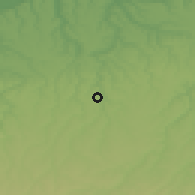 Shaded relief of the 52 km around Ruyno, drawn from the GMTED2010 grid