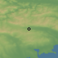 Shaded relief of the 52 km around Ryzhitsa, drawn from the GMTED2010 grid