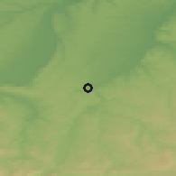 Shaded relief of the 52 km around Sadovets, drawn from the GMTED2010 grid