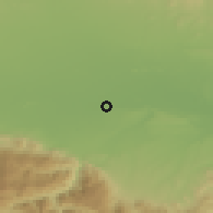 Shaded relief of the 53 km around Sadovo, drawn from the GMTED2010 grid