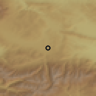 Shaded relief of the 52 km around Samokov, drawn from the GMTED2010 grid