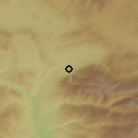 Shaded relief of the 53 km around Samoranovo, drawn from the GMTED2010 grid